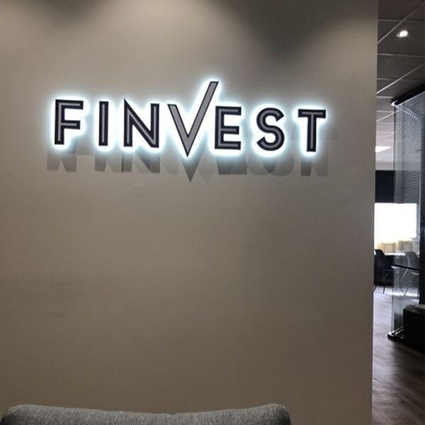 ENSEIGNE LED LETTRES BOITIERS 3D "FINVEST" 40CM + TRANSFO 400W