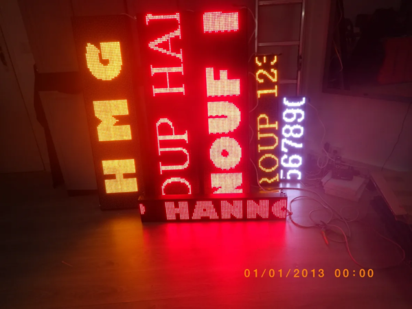 ENSEIGNE LUMINEUSE LED DOUBLE FACE 36×200 CM AVEC ANIMATION ET TÉLÉCOMMANDE – Image 4