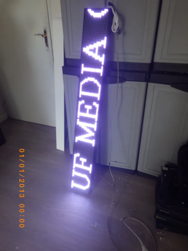 ENSEIGNE LUMINEUSE LED JOURNAL LUMINEUX INTERNE 36×100 CM AVEC ANIMATION ET TÉLÉCOMMANDE