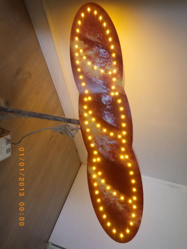 ENSEIGNE LED DOUBLE FACE "BAGUETTE" AVEC ANIMATION ET TÉLÉCOMMANDE 90X20CM