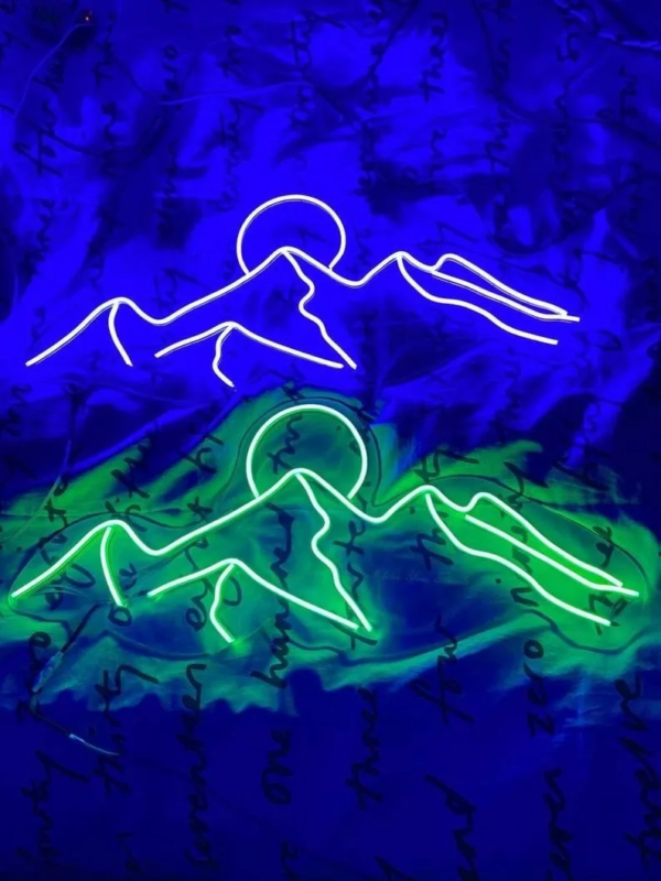 ENSEIGNE LUMINEUSE "MONTAGNE" NÉON FLEX PERSONNALISÉE, CHOIX DE TAILLE ET COULEUR – Image 2