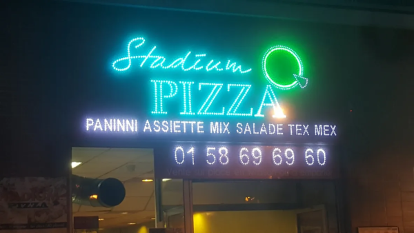 ENSEIGNE LUMINEUSE LED UNE FACE "PIZZA" 200X50CM - INSTALLATION FACILE