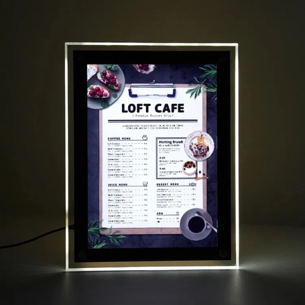 ENSEIGNE MENU LUMINEUSE LED, FORMAT A3, DIMENSIONS 36.7×49 cm – Image 5